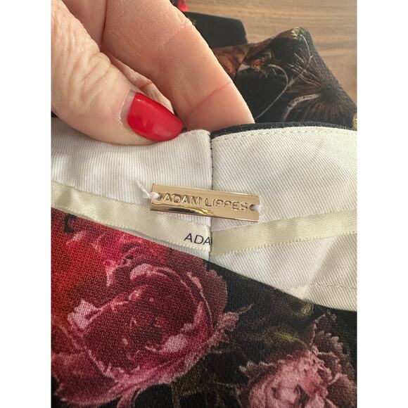 Adam Lippes Floral Print Pintuck Wide Leg Trousers Size 12 - Picture 9 of 11